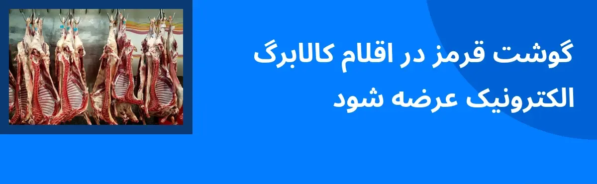 گوشت قرمز داخلی باید درلیست اقلام کالابرگ الکترونیک قرار بگیرد