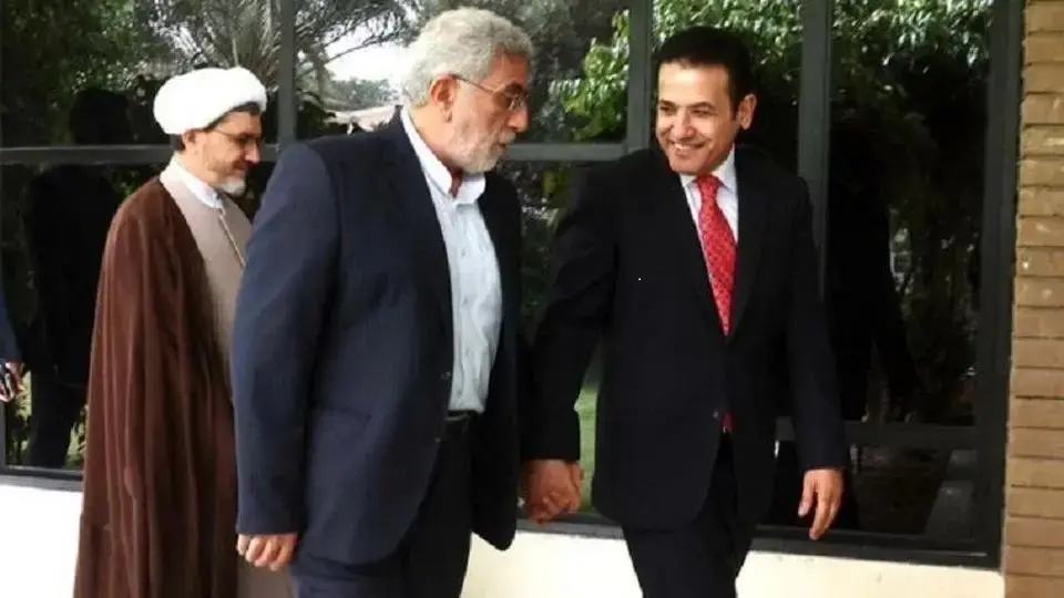 لباس جالب سردار قاآنی در دیدار با مقام عراقی