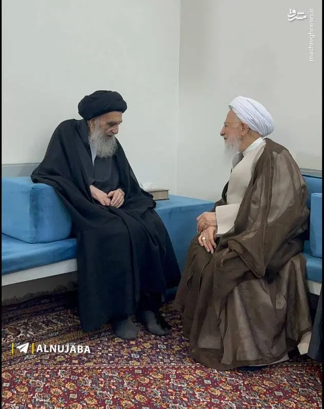 دیدار آیات عظام سیستانی و جوادی آملی در نجف