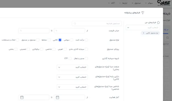 غربالگر صندوق ریسرچ آگاه، خدمتی جدید برای فعالان بازار بورس