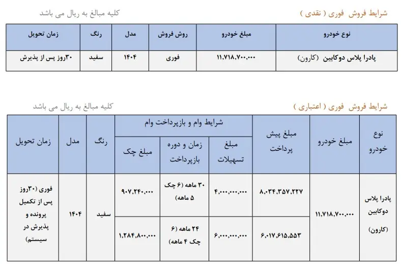 ثبت نام کارون سایپا