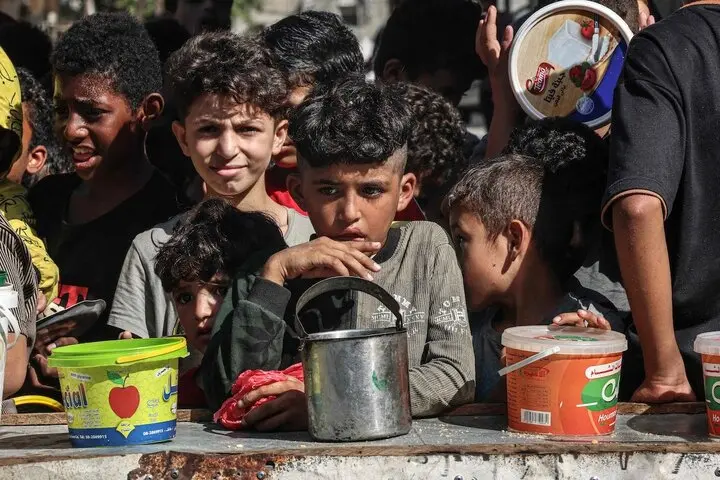 کودک گرسنه در غزه