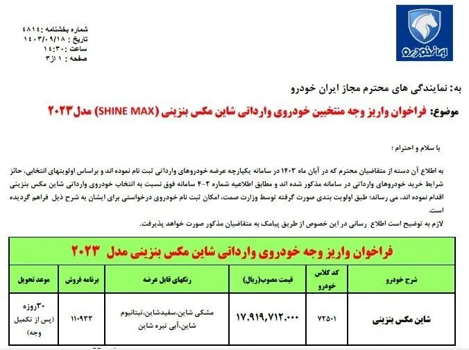 ثبت‌نام خودروی لاکچری وارداتی ایران خودرو شروع شد +قیمت