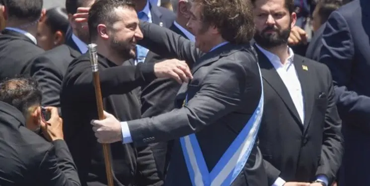 حضور زلنسکی در مراسم تحلیف رئیس جمهور جدید آرژانتین