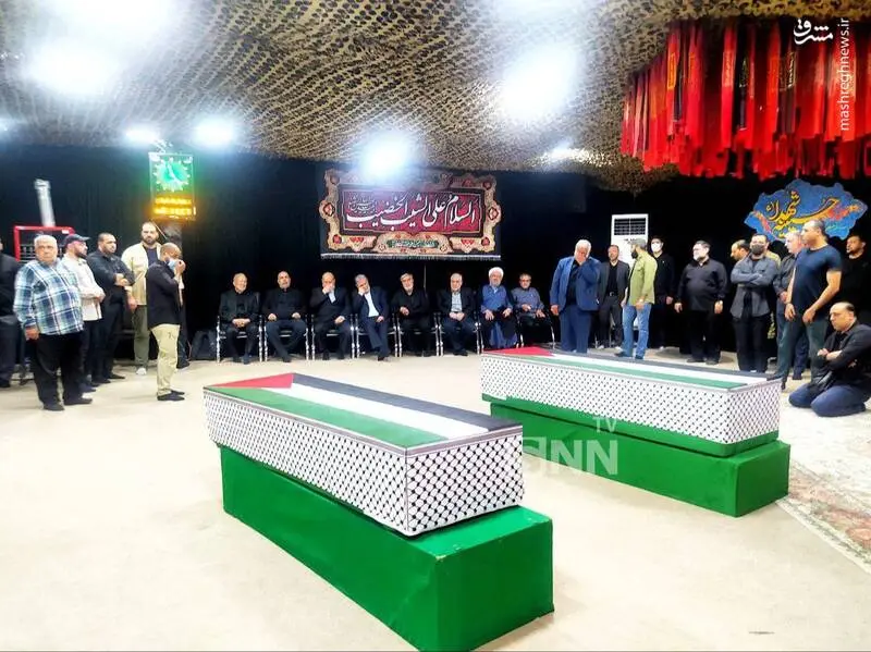 مراسم وداع با شهید اسماعیل هنیه و محافظش در معراج شهدای تهران را مشاهده می نمایید.
