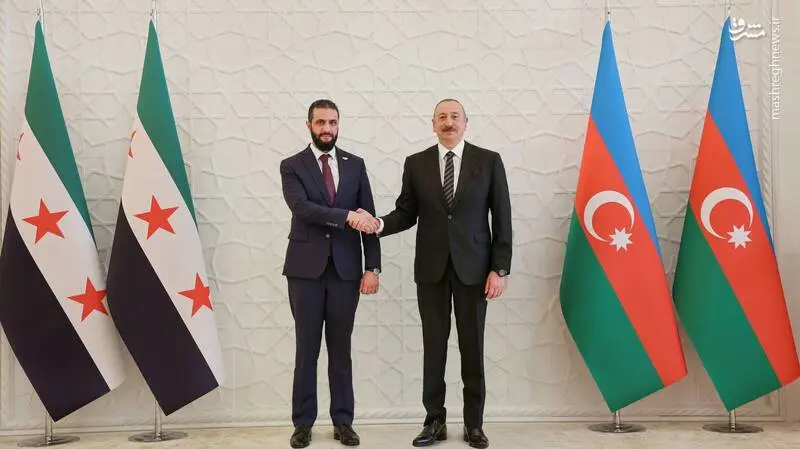 تصاویر دیدار جولانی و علی اف در باکو
