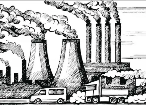 نقاشی آلودگی هوا با طرح های ساده