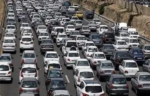  ترافیک سنگین در آزادراه تهران - شمال