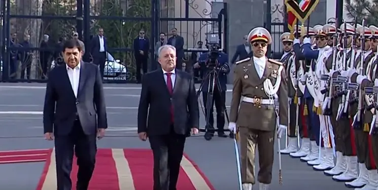 استقبال رسمی اول رئیس جمهور از نخست‌وزیر سوریه