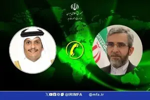 رایزنی تلفنی باقری با نخست‌وزیر قطر