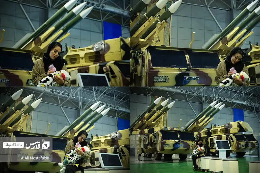 تصویر جالب از نمایشگاه هوافضای سپاه پاسداران را می بینید.