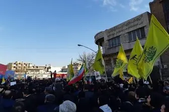 حضور اعضای کتائب حزب الله عراق درمراسم تشییع شهید سلیمانی درتهران