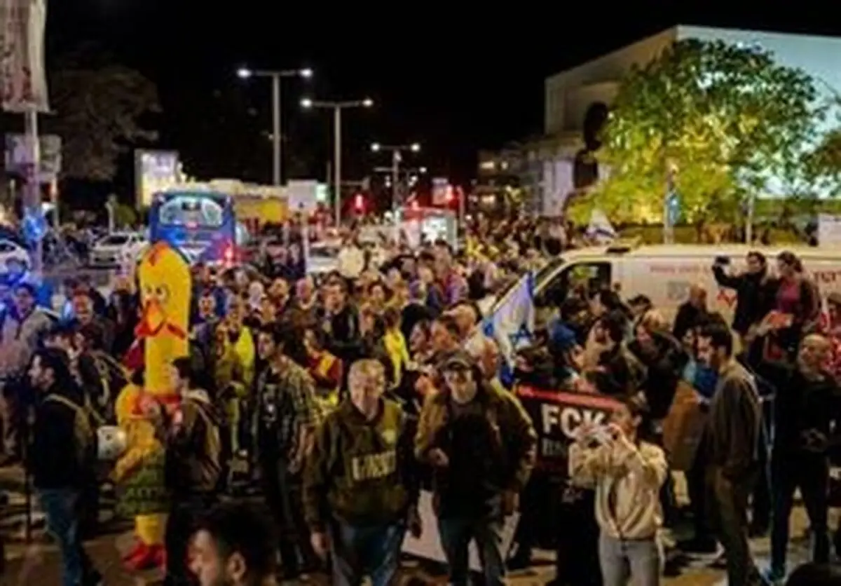 تظاهرات صهیونیست‌ها علیه نتانیاهو در حیفا