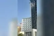 استفاده از پهپاد برای مهار آتش‌سوزی در آسمان‌خراش دبی