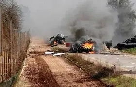 حمله پهپادی اسرائیل به خودروی عضو ارشد حزبالله/فیلم