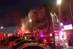 ۱۶ مصدوم بر اثر آتش سوزی در ساختمانی در نیویورک
