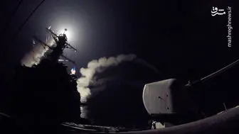 حمله موشکی ارتش آمریکا به سوریه/فیلم