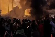 تظاهرات معترضان به نتایج انتخابات در مقابل منطقه سبز بغداد+تصاویر