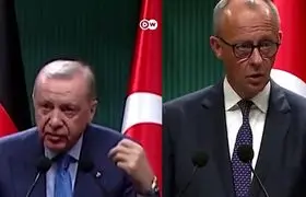 جدال لفظی اردوغان و صدراعظم آلمان/فیلم