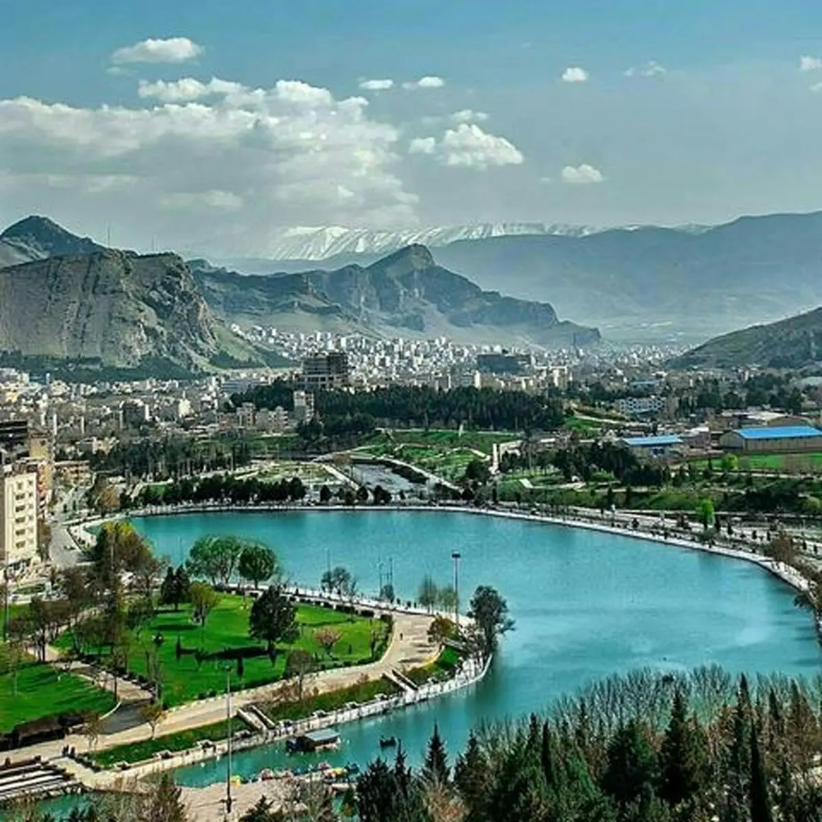 تصویر هوایی زیبا از خرم آباد