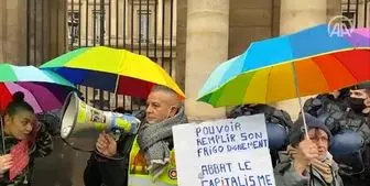تجمع جلیقه زردهای معترض به ماکرون در پاریس