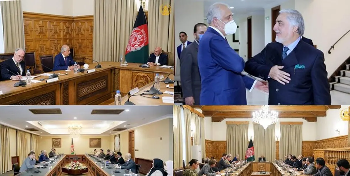 دیدارهای جداگانه خلیلزاد با «غنی» و «عبدالله» درباره افغانستان