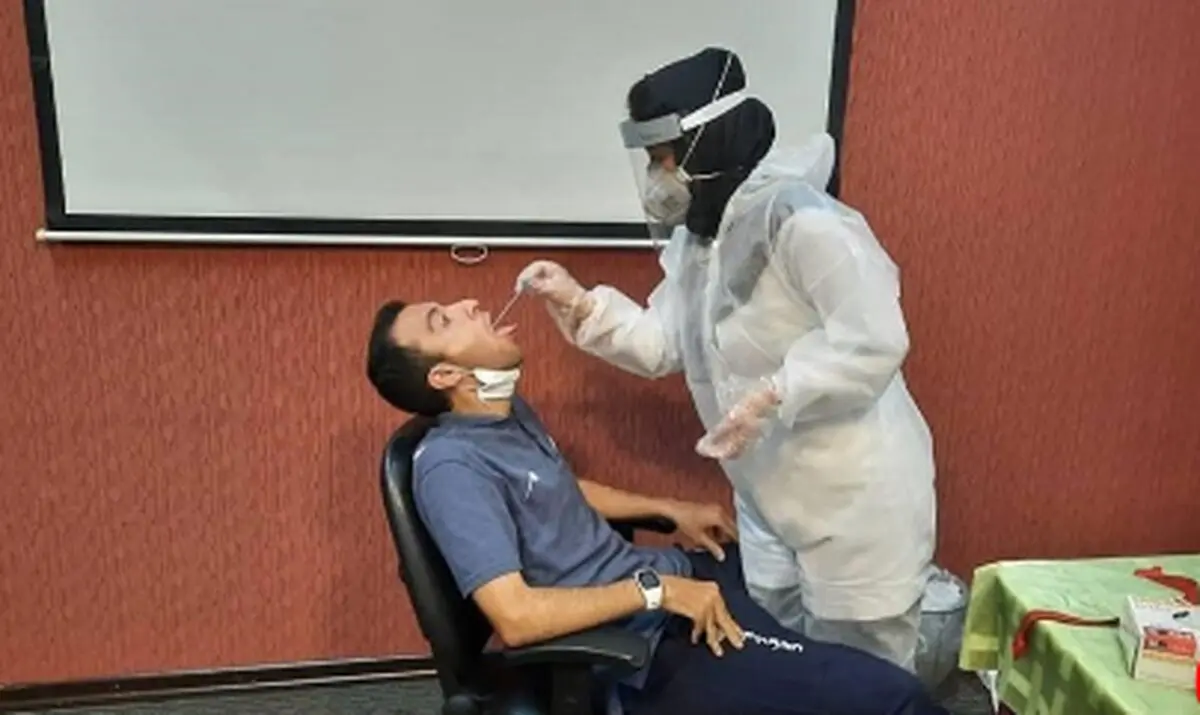 تست کرونای داوران لیگ برتری هم انجام شد / عکس