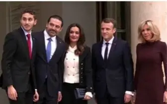 دیدار رئیس‌جمهور فرانسه با نخست‌وزیر مستعفی لبنان