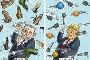 تفاوت و شباهت جالب ترامپ و بوش! /کاریکاتور