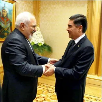گفتگو و تبادل نظر ظریف با وزیر خارجه ترکمنستان
