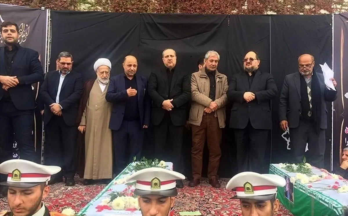 مراسم وداع با مرحوم نوربخش/ تشییع پیکر مدیرعامل سازمان تامین اجتماعی و معاونش+ تصاویر