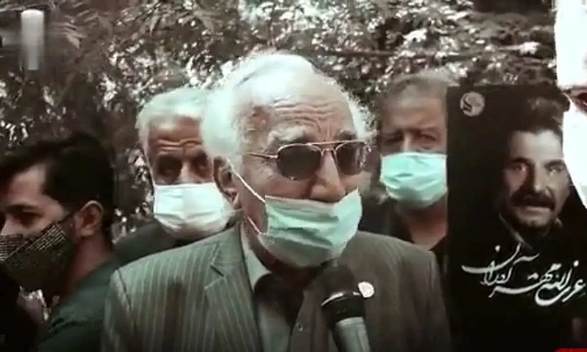 اشک های بی امان رضا بنفشه خواه در فراق عزت الله مهرآوران /فیلم