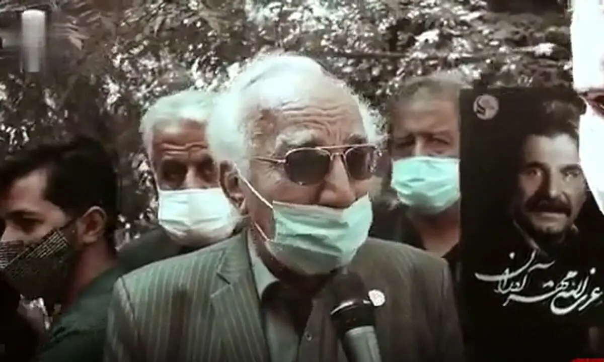 اشک های بی امان رضا بنفشه خواه در فراق عزت الله مهرآوران /فیلم