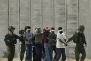 اسرای فلسطینی سپر انسانی نظامیان صهیونیست شدند + تصویر