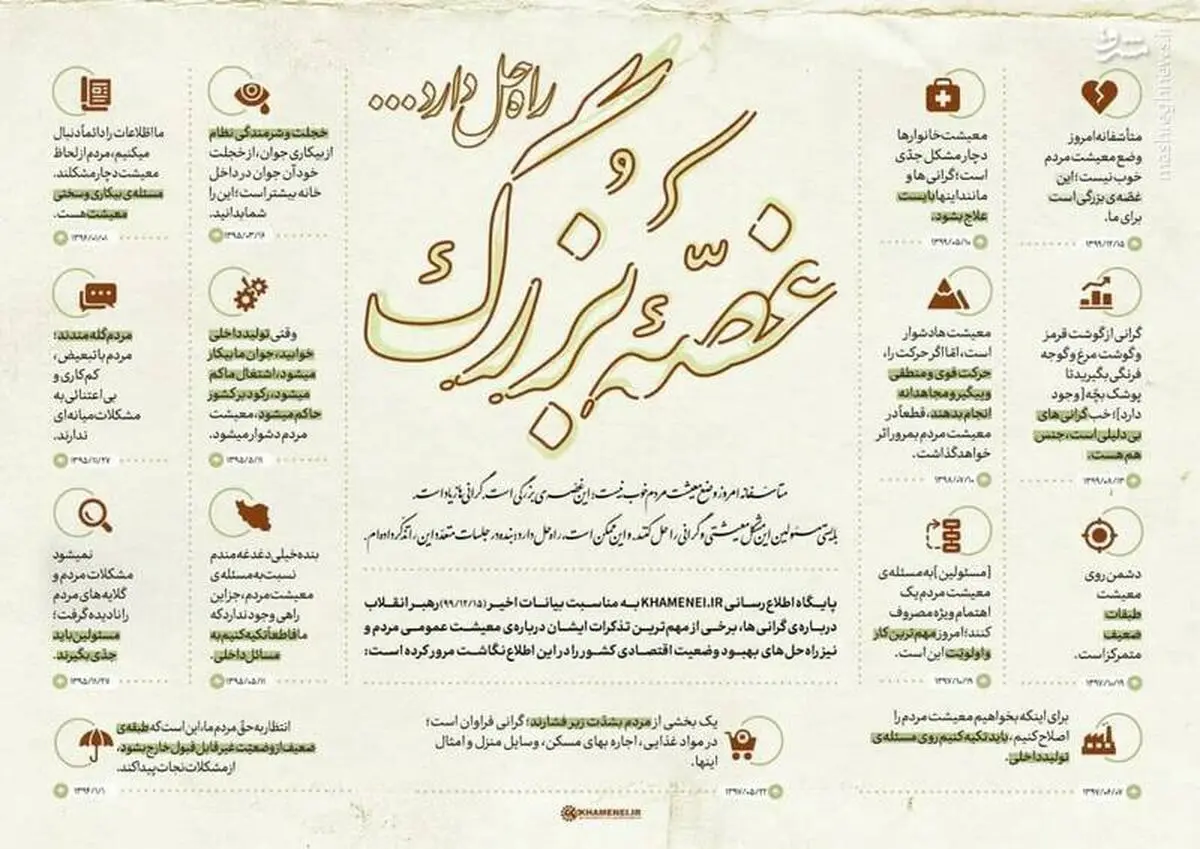 غصه بزرگ این روزهای رهبری