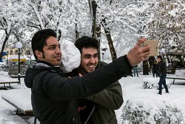 برف بهاری در تبریز