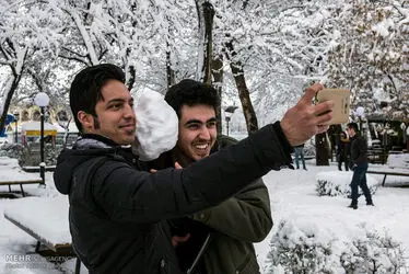 برف بهاری در تبریز