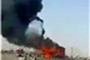 آتش‌سوزی در اتوبوس ساری ـ تهران با 47 مسافر