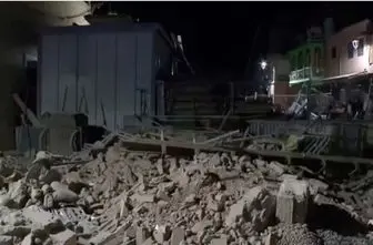 لحظه وقوع زلزله مهیب در مراکش/فیلم