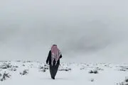 برف‌بازی سعودی‌ها در عربستان+فیلم