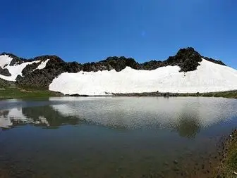 تصاویر دیده نشده از دریاچه‌ای در ارتفاع 3300 متری کوهستان گرین نهاوند+ تصاویر