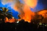 به آتش کشیدن سفارت سوئد در عراق