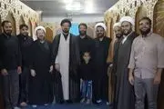 دیدار ابوذر روحی خواننده سلام فرمانده با جمعی از علمای قم