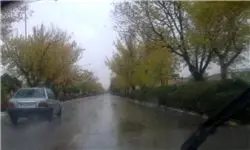 بارش باران در محورهای غرب مازندران