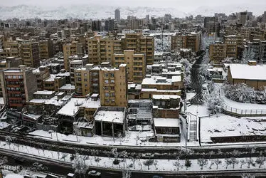 برف بهاری در تبریز