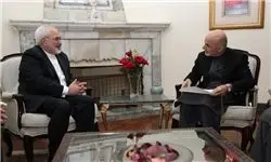  ظریف با رئیس جمهور افغانستان دیدار و گفت وگو کرد