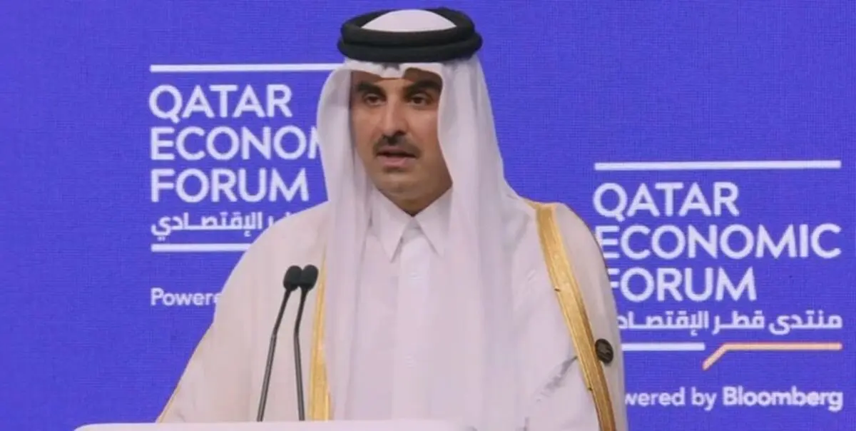 خوشحالی امیر قطر از پیروزی ایران+فیلم