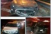 تصادف وحشتناک مازراتی در تهران/ عکس