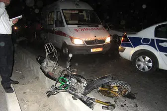 واژگونی موتورسیکلت در بزرگراه شیخ فضل الله فاجعه آفرید