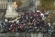 تظاهرات اعتراضی به حضور ترامپ در پاریس در حال برگزاری است